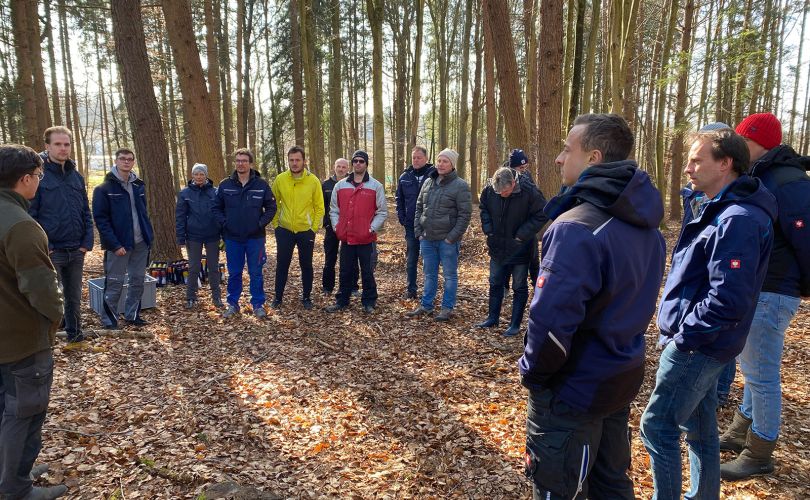 Kocher employees at a tree-planting event
